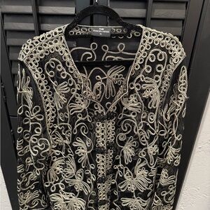 Princess Cruises Black and Cream Embroidered Jacket